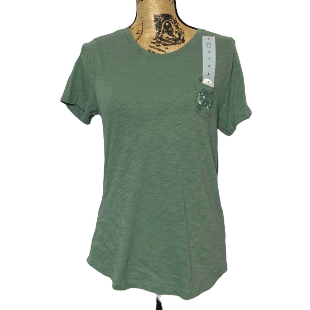 NWT Green Casual Graphic T-Shirt S - Picture 2 of 8